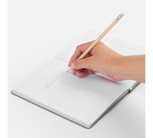 Карандаш простой Hand Friend с ластиком, неокрашенный