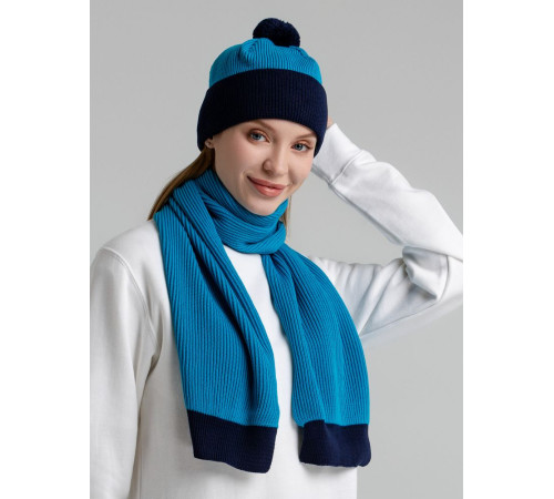 Шапка Snappy, бирюзовая с синим