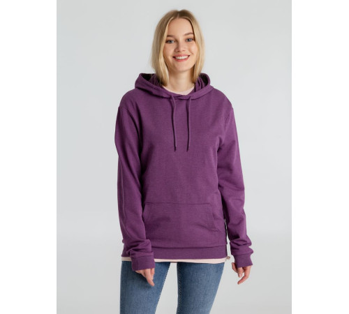 Толстовка с капюшоном унисекс Hoodie, фиолетовый меланж
