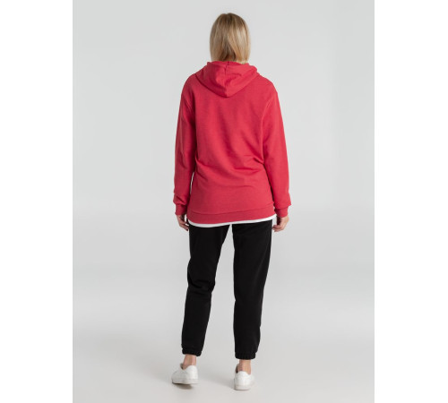 Толстовка с капюшоном унисекс Hoodie, красный меланж