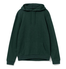 Толстовка с капюшоном унисекс Hoodie, темно-зеленый меланж