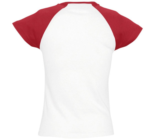 Футболка женская Milky 150, белая с красным