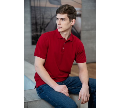 Рубашка поло мужская Sunset, красная