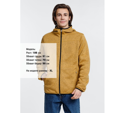 Куртка с капюшоном унисекс Gotland, горчичная