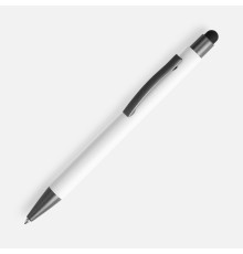 Ручка шариковая Atento Soft Touch со стилусом, белая