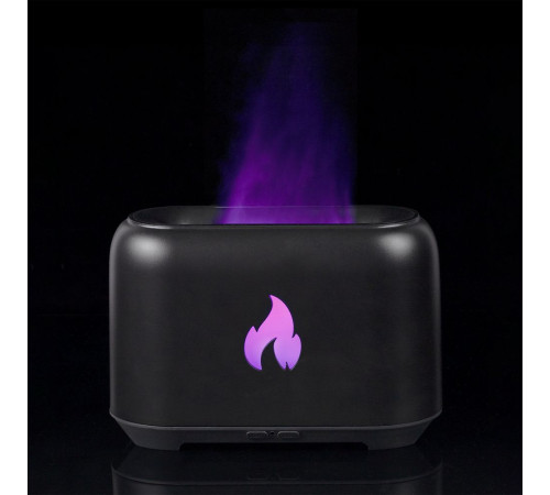 Увлажнитель-ароматизатор Fire Flick с имитацией пламени, черный