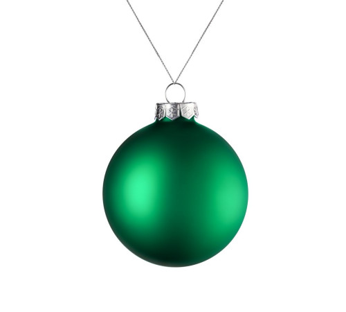Елочный шар Finery Matt, 8 см, матовый зеленый