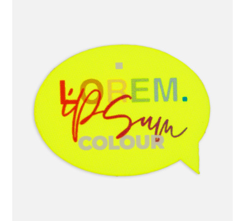 Наклейка тканевая Lunga Bubble, M, желтый неон