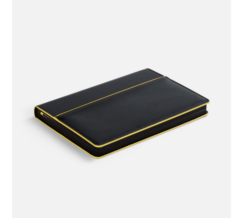 Ежедневник Alanis, недатированный, черный с желтым