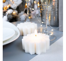 Свеча Snowflame 2, белая, 8 см
