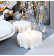 Свеча Snowflame 2, белая, 8 см