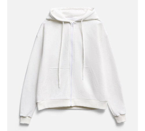 Толстовка унисекс оверсайз на молнии Zippy Terry, белая