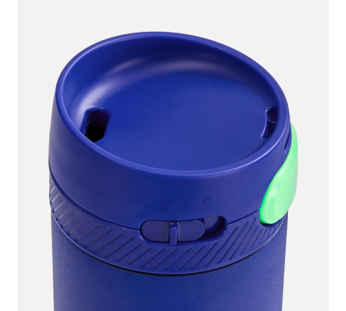 Термостакан X1 с цветной кнопкой, синий с зеленым