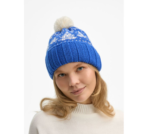 Шапка Holidale, синяя с молочным