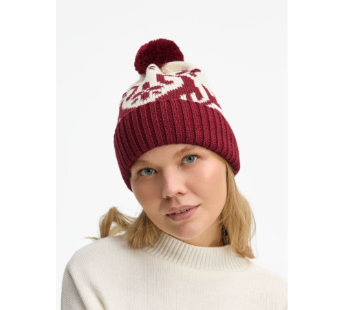 Шапка Wintertude, красная с белым