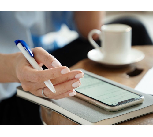 Ручка шариковая Favorite, белая с синим