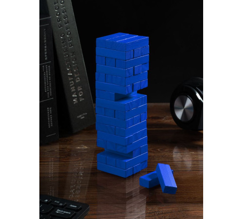 Игра «Деревянная башня мини», синяя