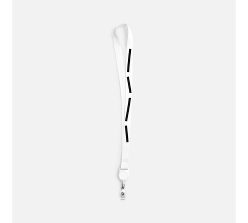 Лента для бейджа с ретрактором Retract, ver.2, белая