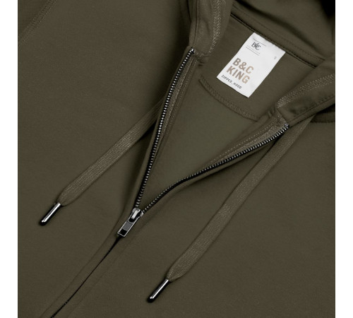 Толстовка на молнии с капюшоном унисекс King, хаки