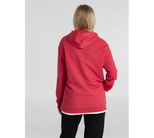 Толстовка с капюшоном унисекс Hoodie, красный меланж