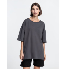 Футболка унисекс оверсайз Crosstown, темно-серая