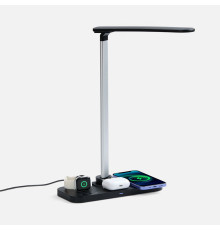Настольная лампа с беспроводной зарядкой Power Light, черная
