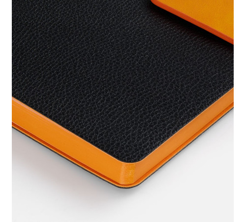 Ежедневник Boom, недатированный, черный с оранжевым