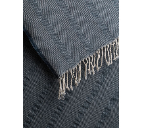 Плед «Сенеж», серо-синий