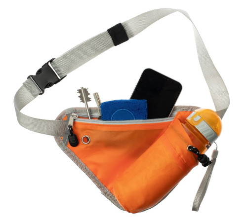 Сумка поясная с отделением для бутылки Waterun, оранжевая