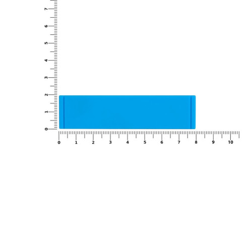 Лейбл из ПВХ Dzeta, S, голубой