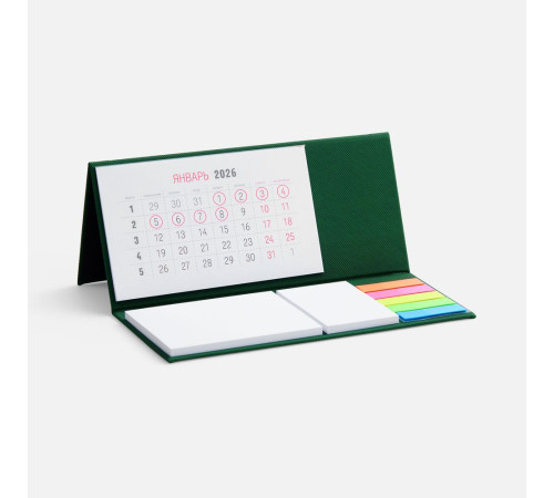 Календарь настольный Grade, зеленый