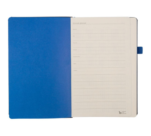 Ежедневник Ton, недатированный, черный с синим