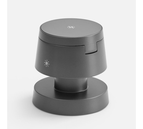 Станция беспроводной зарядки с подсветкой Lume, серая