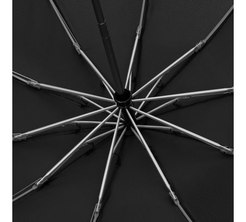 Зонт обратного сложения Norsken с фонариком, черный