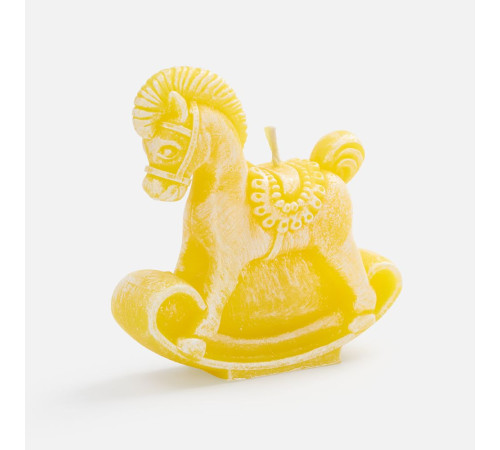 Свеча фигурная «Лошадка-качалка», желтая