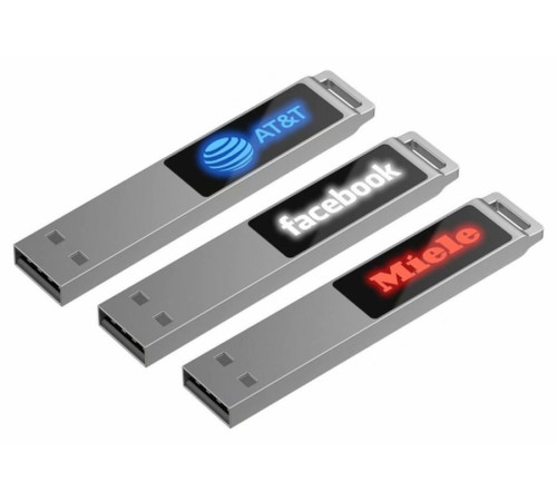 Флешка markBright с белой подсветкой, 16 Гб