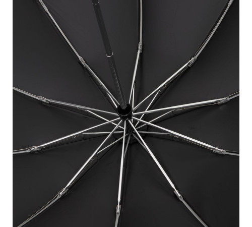 Зонт обратного сложения с ручкой-карабином Foldberry, серый