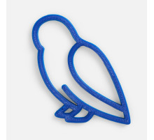 Подвеска «Сова», 3D-печать, синяя