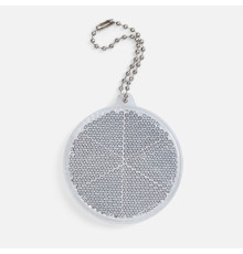 Пешеходный светоотражатель с цепочкой «Круг», белый