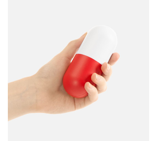 Сквиши-антистресс «Пилюля», белый с красным