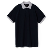 Рубашка поло Prince 190, черная с серым