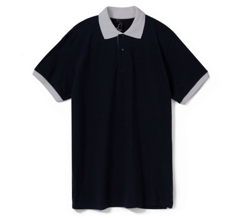 Рубашка поло Prince 190, черная с серым