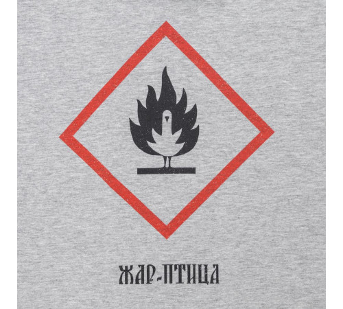 Футболка «Жар-птица», серый меланж