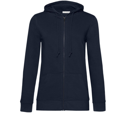 Толстовка на молнии с капюшоном женская BNC Inspire (Organic), темно-синяя