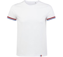 Футболка мужская Rainbow Men, белая с ярко-синим