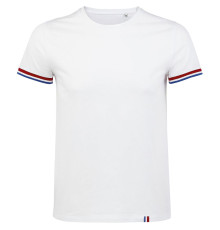 Футболка мужская Rainbow Men, белая с ярко-синим