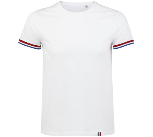 Футболка мужская Rainbow Men, белая с ярко-синим