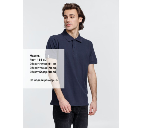 Рубашка поло мужская Virma Premium, темно-синяя
