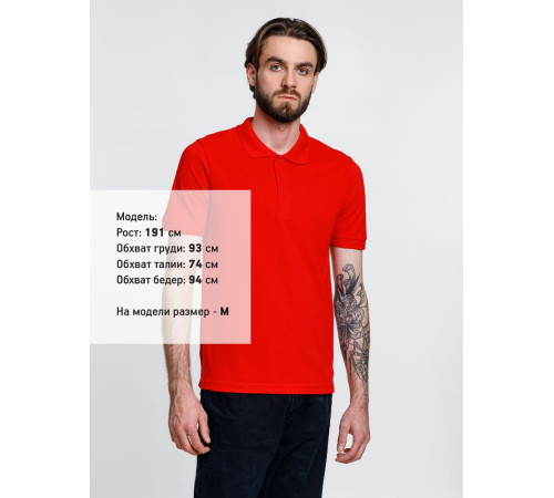 Рубашка поло мужская Adam, красная
