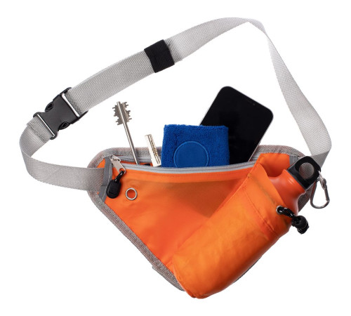 Сумка поясная с отделением для бутылки Waterun, оранжевая